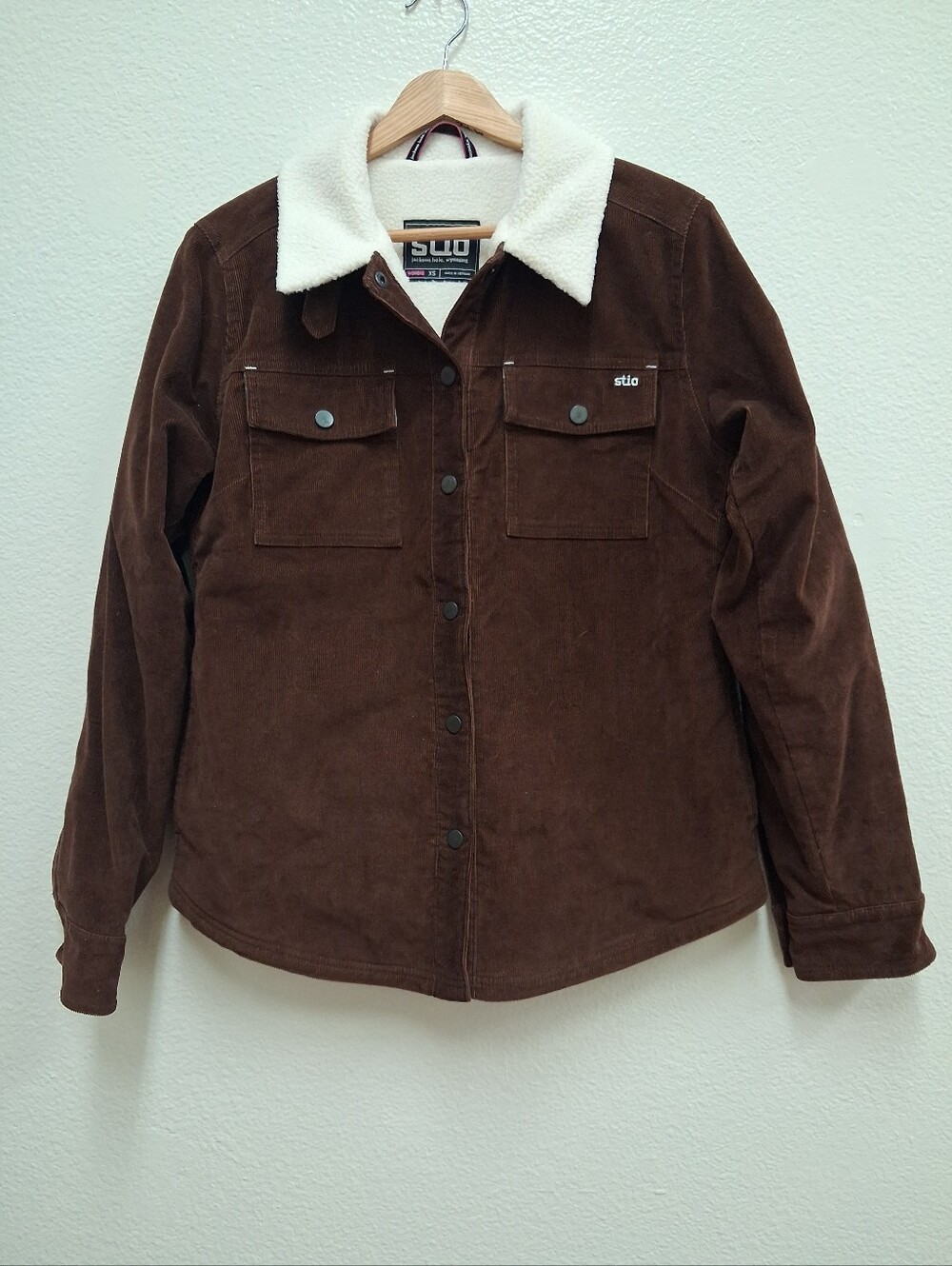 Stio Women's Saratoga Corduroy Shearling Jacket Twisted Root Brown XS